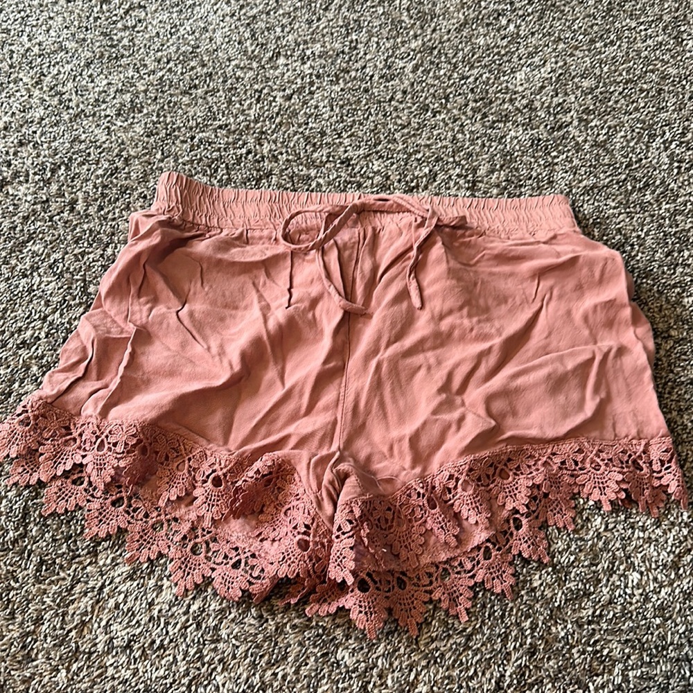 Lace bottom shorts